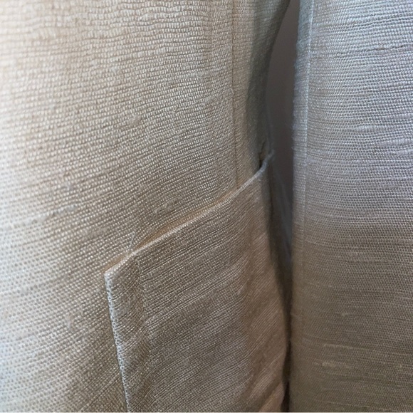 Jones New York Blazer off white 100 percent silk vintage notched sleeve size 4 - Picture 3 of 7